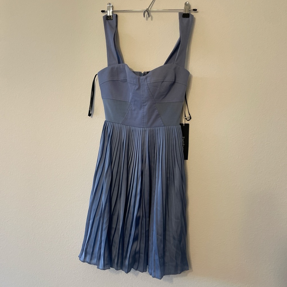 Periwinkle Bebe Fit and Flare Dress NWT - Picture 4 of 8